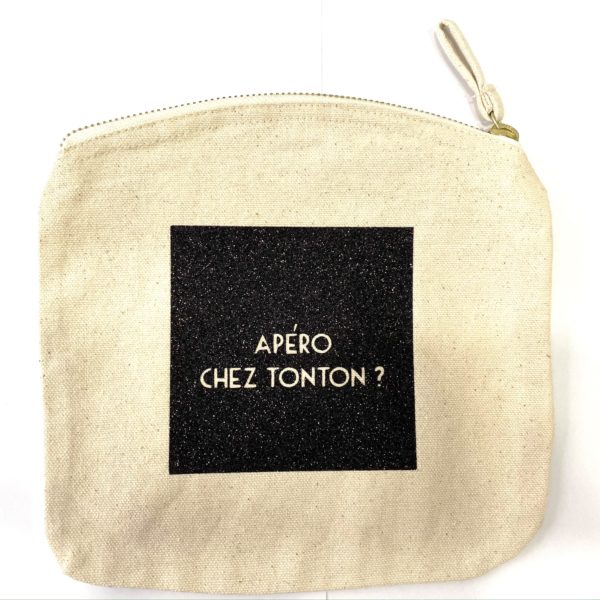 pochette coton zip