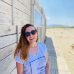 T-shirt Col V - Femme